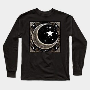 Holy Islamic moon and stars Long Sleeve T-Shirt